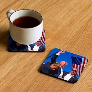 4pc coaster set DONALD TRUMP